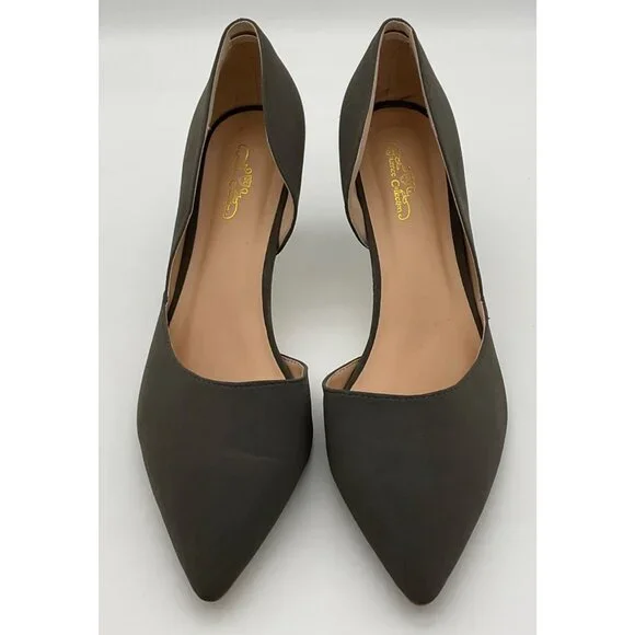 Journee Collection Charcoal Gray Point Toe D'Orsay 3 in Heel size 11 - Picture 4 of 14